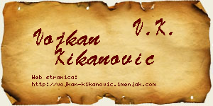 Vojkan Kikanović vizit kartica